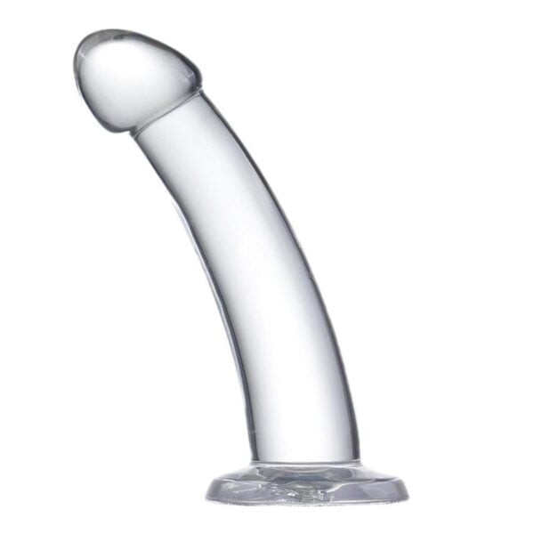 latetobed curved dildo crystal material 14cm 975545