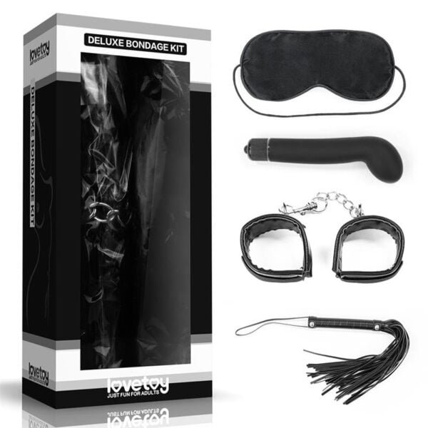 lovetoy bondage kit deluxe med vibrator svart 127110