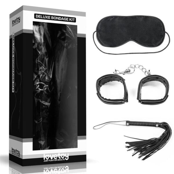 lovetoy bondage kit deluxe svart 478028